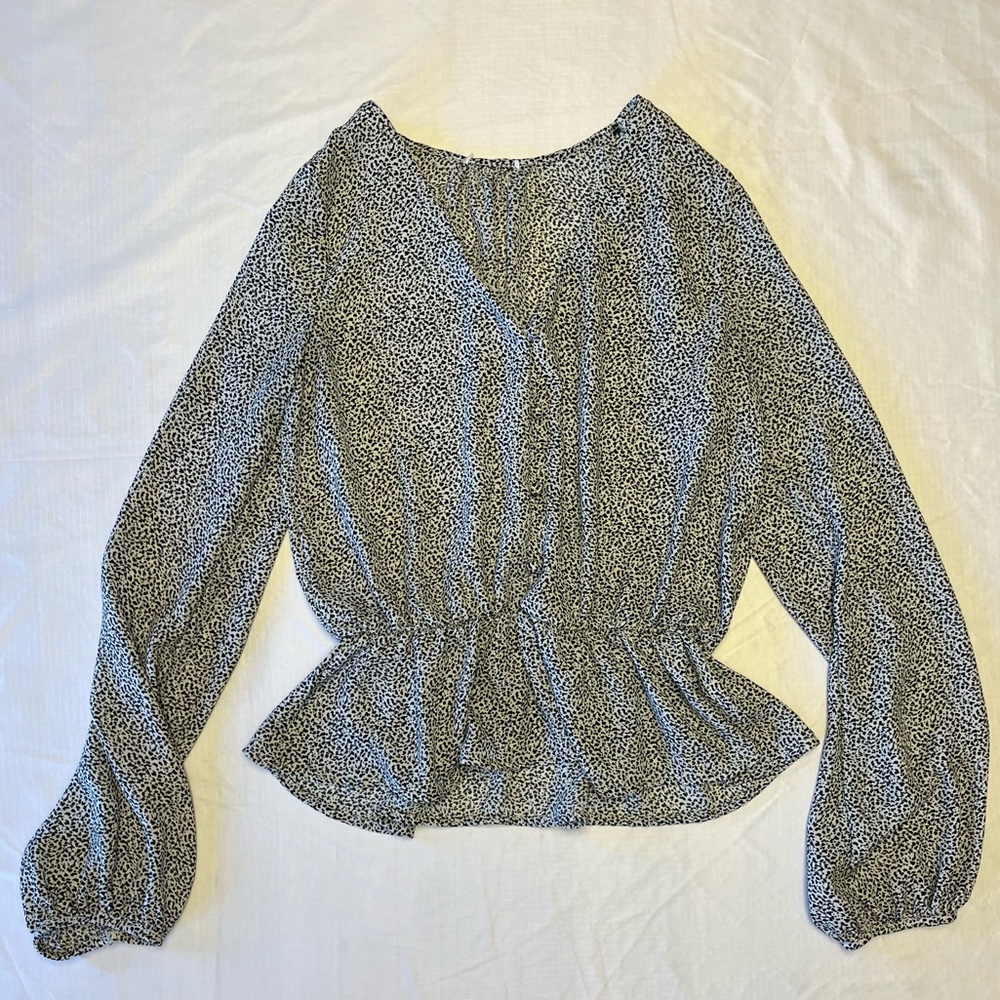 Black and White Speckled Shirt